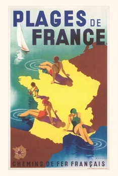 Paperback Vintage Journal Beaches of France Book
