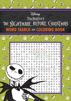 Paperback Disney Tim Burton's the Nightmare Before Christmas Word Search and Coloring Book