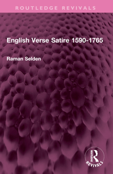 Paperback English Verse Satire 1590-1765 Book