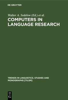 Hardcover Computers in Language Research Book