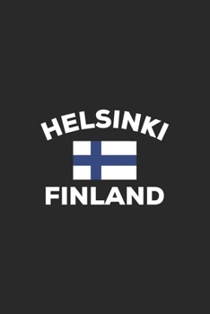 Helsinki Finland: Finnish Flag City Notebook Journal Lined Wide Ruled Paper Stylish Diary Vacation Travel Planner 6x9 Inches 120 Pages Gift