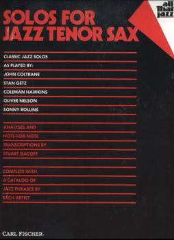 Paperback Solos for Jazz Tenor Sax Book