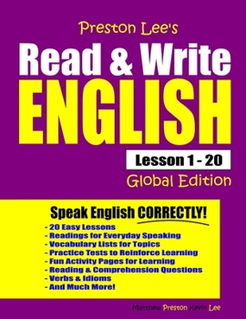 Paperback Preston Lee's Read & Write English Lesson 1 - 20 Global Edition Book