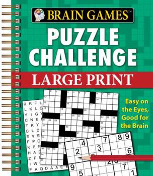 Spiral-bound Brain Games - 2 Books in 1 Large Print Puzzle Challenge Book