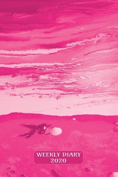 Weekly Diary 2020: Week to a page planner with added extras in the Diary for Student/Teacher/Home/Business - Sea Landscape Pink Cover