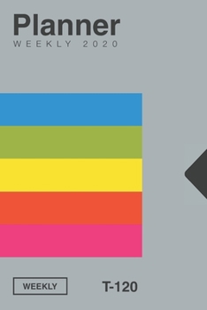 Grey Vhs Video cassette tape T-120 Inspired 2020 Planner [6x9]: Vintage Retrowave Vaporwave Theme
