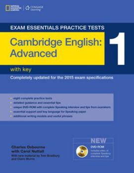 Paperback Exam Essentials Practice Tests: Cambridge English Advanced 1 with Key and DVD-ROM Book