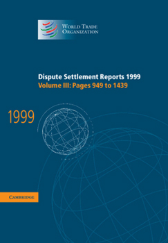 Hardcover Dispute Settlement Reports 1999 Book