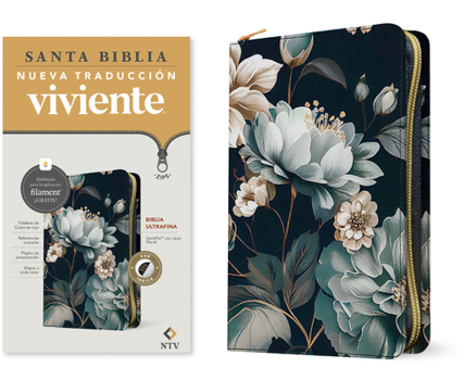 Biblia ultrafina NTV de zíper, con Filament (SentiPiel, Floral, Índice, Letra Roja) (Spanish Edition)