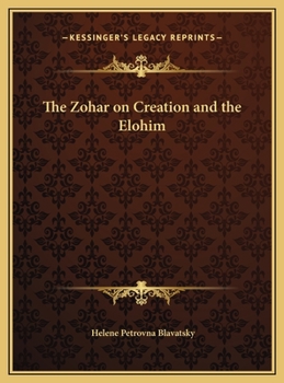 Hardcover The Zohar on Creation and the Elohim Book