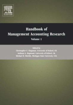 Hardcover Handbook of Management Accounting Research: Volume 1 Book