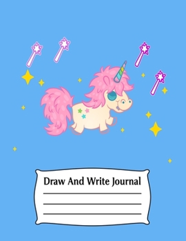 Draw and write journal: Primary story notebook with nice sky blue cover- Half Page Lined Paper with Drawing Space (8.5" x 11" Notebook), Learn To ... ...kids,girls,boys  (Children's Journals)