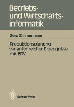 Paperback Produktionsplanung Variantenreicher Erzeugnisse Mit EDV [German] Book