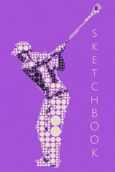 Golf Purple Pixel Sketchbook: Sketchpad: 6 x 9 in, 120 pages with border. Drawing Pad for work, school, college (kids,  girls, boys, children) Sport Golf Tee Driver Clubs Irons Par Accessories