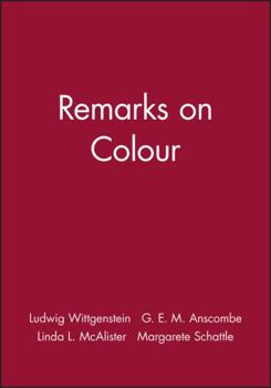 Paperback Remarks on Colour Book