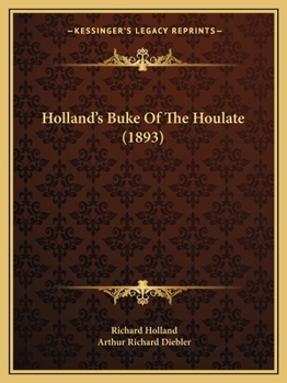 Paperback Holland's Buke Of The Houlate (1893) Book