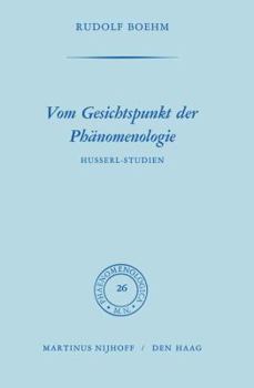 Paperback Vom Gesichtspunkt Der Phänomenologie [German] Book
