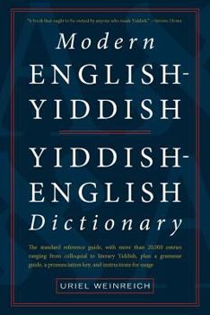Paperback Modern English-Yiddish Yiddish-English Dictionary Book
