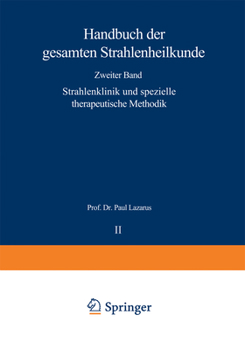 Paperback Strahlenklinik Und Spezielle Therapeutische Methodik [German] Book