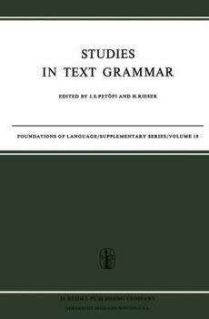 Paperback Studies in Text Grammar Book