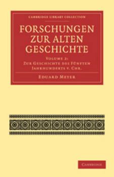 Electronics Forschungen Zur Alten Geschichte: Volume 2, Zur Geschichte Des Fünften Jahrhunderts V. Chr. [German] Book