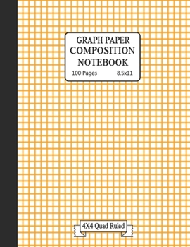 Paperback Graph paper composition notebook: Grid Paper Composition Notebook with beautiful colored cover pages-(KIDS, GIRLS, BOYS, STUDENT)- Quad Ruled(4x4) 100 Book