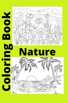 Paperback Nature Coloring Book: Kids for Ages 4-8 [Large Print] Book