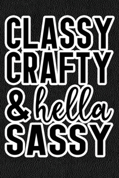 Classy Crafty & Hella Sassy: Black Leather Print Sassy Mom Journal / Snarky Notebook