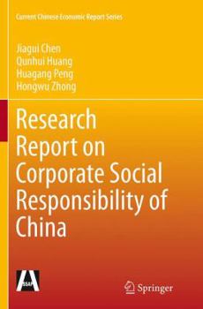Paperback Research Report on Corporate Social Responsibility of China Book