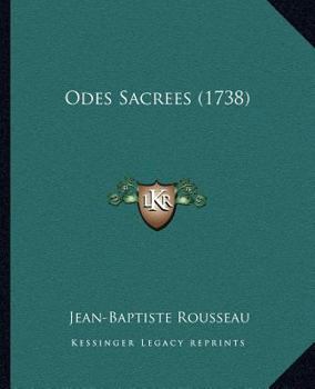 Paperback Odes Sacrees (1738) [French] Book