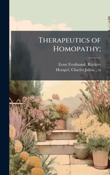 Hardcover Therapeutics of Homopathy; Book