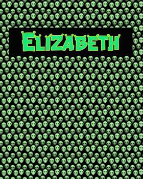 Paperback 120 Page Handwriting Practice Book with Green Alien Cover Elizabeth: Primary Grades Handwriting Book