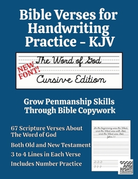 Paperback Bible Verses for Handwriting Practice - KJV: Word of God Cursive Edition Book