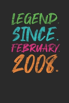 Legend Since February 2008: Birthday Gift or Anniversary Gift Idea - Graph Paper Notebook