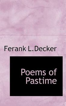 Paperback Poems of Pastime Book