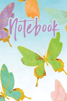 Paperback Notebook: Butterfly 110 Blank Lined College Ruled Journal for Women Book