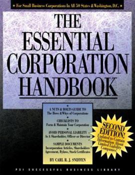 Paperback Essential Corporation Handbook Book