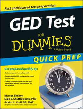 Paperback GED Test for Dummies, Quick Prep Book