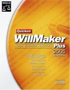 Paperback Quicken Willmaker Estate Planning Essentials Plus [With CDROM] Book