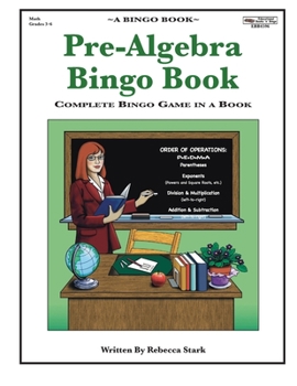 Paperback Pre-Algebra Bingo Book: Complete Bingo Game In A Book