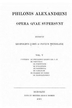 Paperback Philonis Alexandrini opera quae supersunt - Vol. V [German] Book