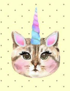 Caticorn Notebook - College Ruled : 8. 5 X 11 - 200 Pages - School Student Teacher Office