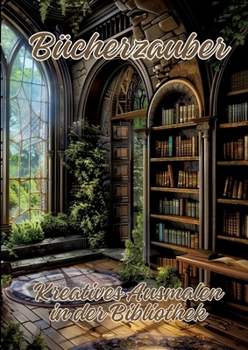 Bücherzauber: Kreatives Ausmalen in der Bibliothek (German Edition)