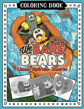 Paperback We Bare Bears Lines Spirals Hearts Coloring Book