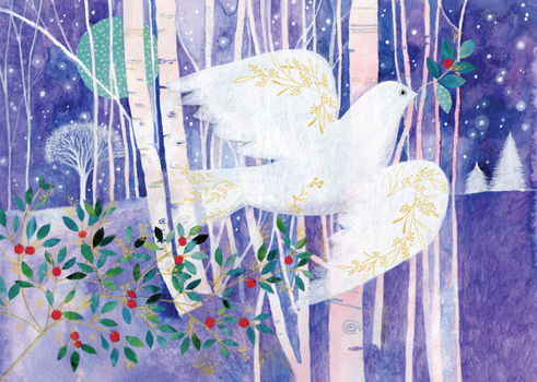 Misc. Watercolor Dove Deluxe Boxed Holiday Cards (20 Cards, 21 Self-Sealing Envelopes) Book