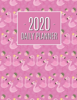 Paperback Pink Flamingo Planner 2020: Cute Jungle Bird 2020 Monthly Organizer Funny Safari Animal Planner to Schedule Daily Meetings and Appointments Pretty Book