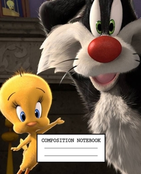 Composition Notebook: Looney Tunes Soft Glossy Cover Wide Ruled Lined Pages Book 7.5 x 9.25 Inches 110 Pages