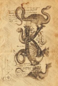 K: Classical Mythological Sea Serpents 6x9 Monogram Initial Lined Journal