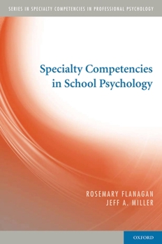 Paperback Specialty Competencies in School Psychology Book