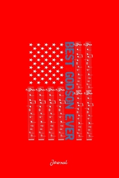 Journal: Dot Grid Journal - American Flag Music-Note God Son Cool Christmas Gift - Red Dotted Diary, Planner, Gratitude, Writing, Travel, Goal, Bullet Notebook